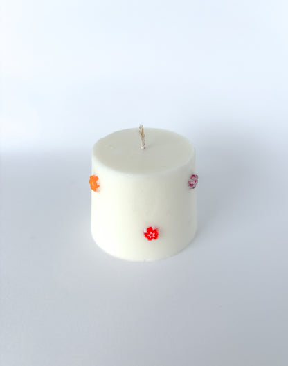 Natural Soy Candles with flowers