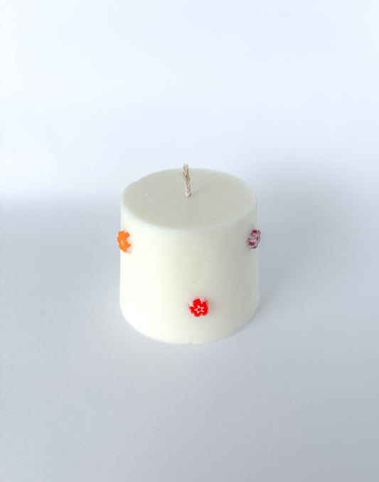 Natural Soy Candles with flowers