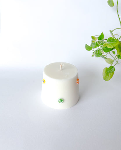 Natural Soy Candles with flowers