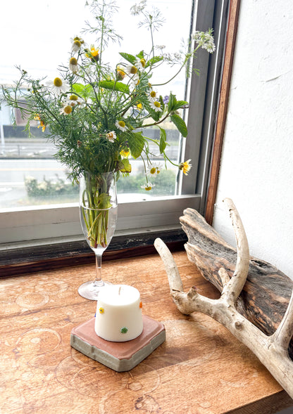 Natural Soy Candles with flowers
